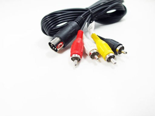 kabel przewód din 5 pin / 4 RCA czincz IN/OUT