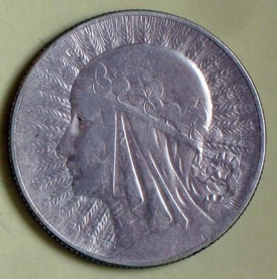 Polska, 5 złotych 1932, głowa kobiety