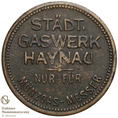 1915. Haynau (Chojnów) żeton gazowy 1921