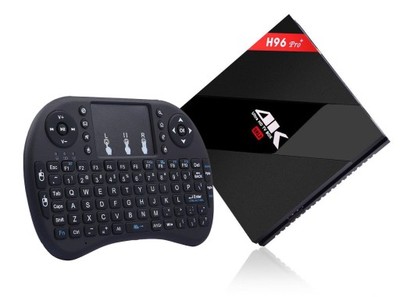 SMART TV BOX H96 PRO ANDROID 7 3/32+ KLAWIATURA i8