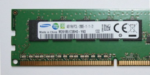 B176 Pamięć RAM Samsung DDR3L 4GB / PC1600 / ECC