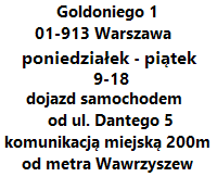 Mapa dojazdu eJama_pl ul. Goldoniego 1 pn-pt 9-18