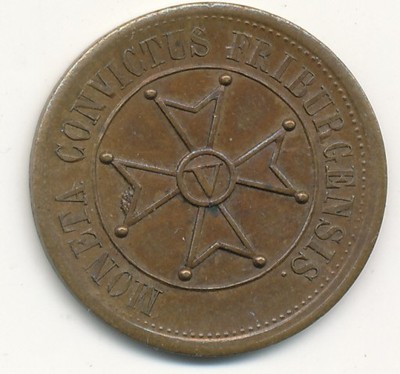 Moneta Convictus Friburgensis V 1840 r śr.24,5 mm.