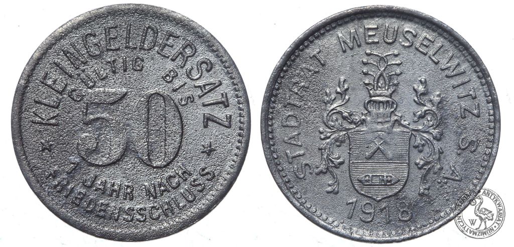 NOTGELD - Meuselwitz - 50 Pfennig 1918