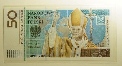 POLSKA 50 ZŁOTYCH 2006 JAN PAWEŁ II st. 1 UNC