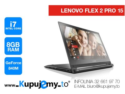 Laptop Lenovo FLEX 2 PRO 15 i7 8GB 256SSD GF840 W8