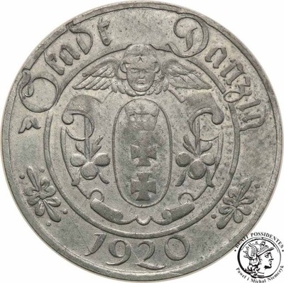 Gdańsk / Danzig 10 fenigów 1920 mała cyfra st.1/1-