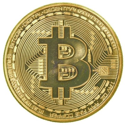Bitcoin BTC moneta kolekcjonerska ZŁOTA z POLSKI