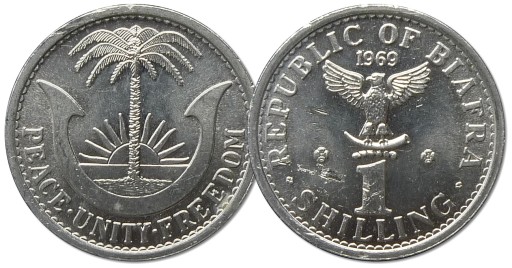 6.BIAFRA, 1 SZYLING 1969