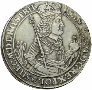 A25. Dwutalar gdański 1650 GR, Jan II Kazimierz RR