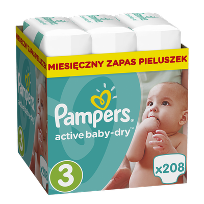 PAMPERS Pieluszki ZAPAS 3 Midi aż 208 szt NOWOŚĆ