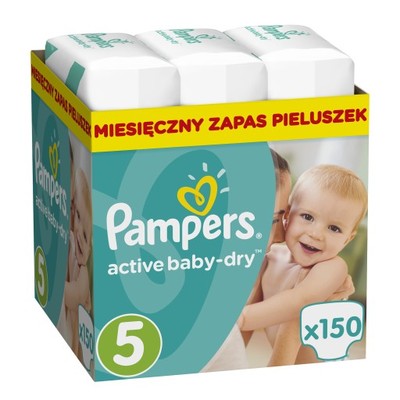 PAMPERS Pieluszki ZAPAS 5 junior aż 150 sztuk