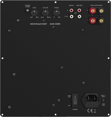 Monacor SAM-500D wzmacniacz do subwoofera 500W