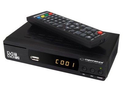 EV104 TUNER CYFROWY DVB-T/T2 ZE ZŁĄCZAMI EURO/HDMI