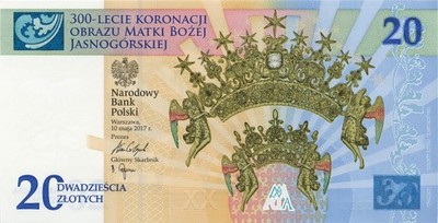 Polska- 20 Złotych-300-lecie koronacji -2017-St.1