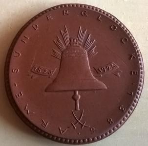 WROCŁAW BRESLAU  medal 1923 brązowa porcelana 50mm