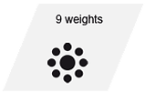 9 weights