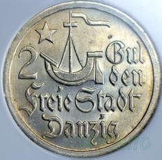 WMG 2 GULDENY 1923, MENNICZE, MS66