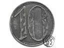 W. M. Gdańsk 10 fenigów 1920 duża cyfra st. 3