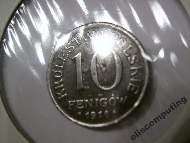 10 Fenigów 1918 Królestwo Polskie UNIKAT