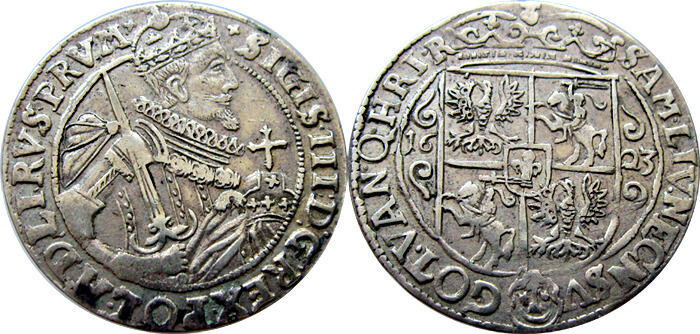 Ort 1623, Bydgoszcz, węższa głowa króla