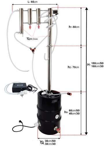DESTYLATOR ELEKTRYCZNY AUTOMAT ZIMNE PALCE 180cm