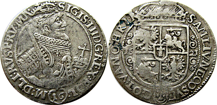 4. Ort 1621, Bydgoszcz. Bardzo rzadki - (16)