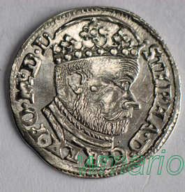 788. Trojak 1585 Olkusz, Batory, b.ładny