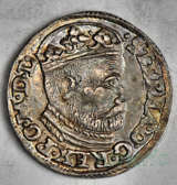 48. Trojak 1585 Olkusz Stefan Batory, menniczy