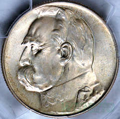 5 zł 1935 Piłsudski, PERFEKCYJNE, PCGS MS65
