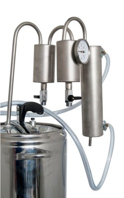 DESTYLATOR CHŁODNICA 2x ODSTOJNIK SZYBKOWAR 15 l