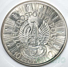 RR- 10 złoty 1934 STRZELECKI, B. RZADKI PCG MS64