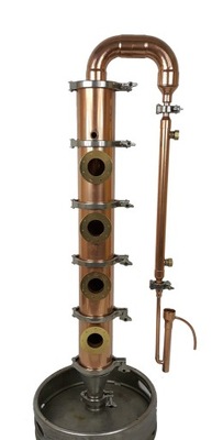 Kolumna półkowa miedziana- whisky & alkohole