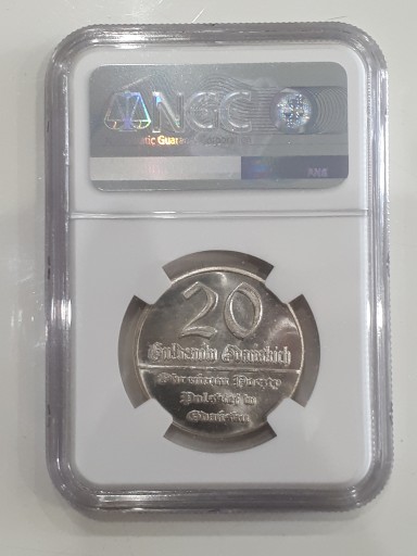 20 GULDENÓW GDAŃSKICH NGC RARYTAS NAKŁAD 80 SZT.!
