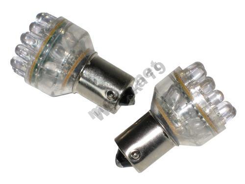 ZAROWKI BIAŁE 24 LED ZAMIENNIK S25 BA15S 12V 21W