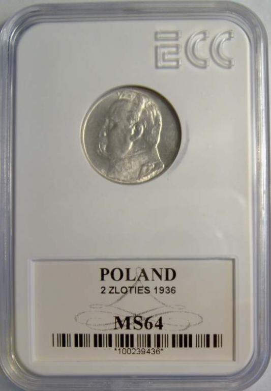 2 ZŁ 1936 - J. PIŁSUDSKI - GRADING MS64
