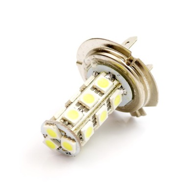 Żarówka H7 18 LED SMD 5050 ŚWIATŁA DZIENNE 5W DRL