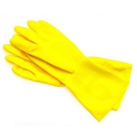 Rękawice gospodarcze flokowane, gumowe rozmiar M