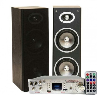 KOLUMNY GŁOŚNIKOWE DO KINA DOMOWEGO + WZMACNIACZ