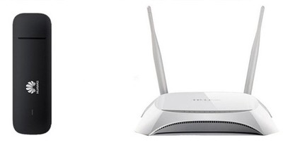 Zestaw 4G Router WiFi TL-MR3420 + Modem E3372h-153