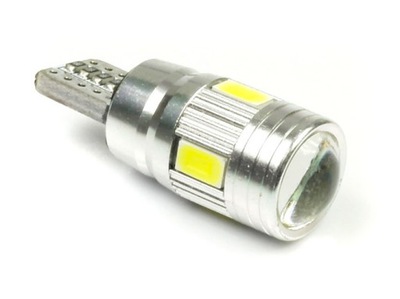 6 LED 5630 W5W Can Bus CANBUS żarówka soczewka