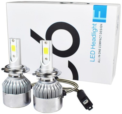 ŚWIATŁA H7 LED COB ŻARÓWKA MIJANIA DROGOWE 7600lm