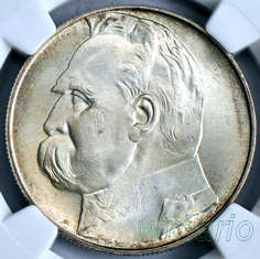 10 zl 1939 Piłsudski PEFEKCYJNE HIT NOTA NGC MS65