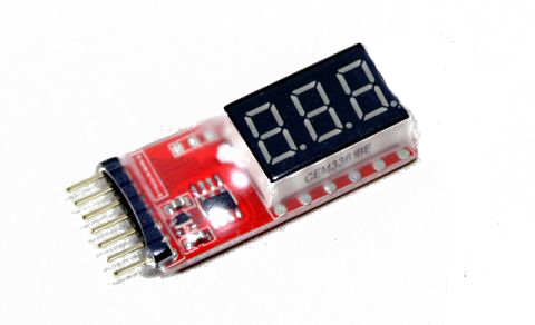 MIERNIK NAPIĘCIA LI-PO 2S-6S Z WYŚWIETLACZEM