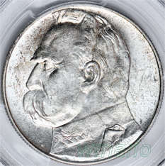 10 zł 1938, PIŁSUDSKI, mennicze, PCGS MS64