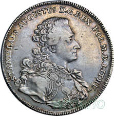 S. A. Poniatowski, talar w zbroii 1766, b. ładny