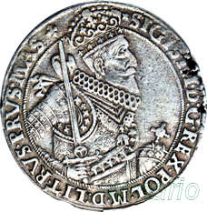 TALAR KORONNY 1629 r., Bygdoszcz, Zygmunt III Waza