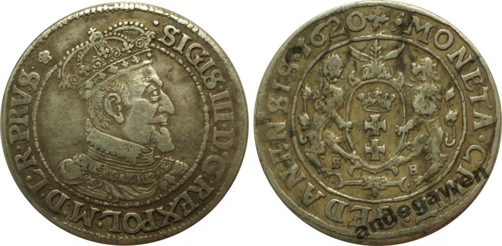 Zygmunt III Waza, ort, 1620, Gdańsk - R1