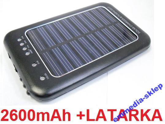 Ładowarka solar solarna  słoneczna 2600mAh latarka