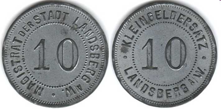 10 fenigów Zn  Gorzów Wlkp odmiana 5.2